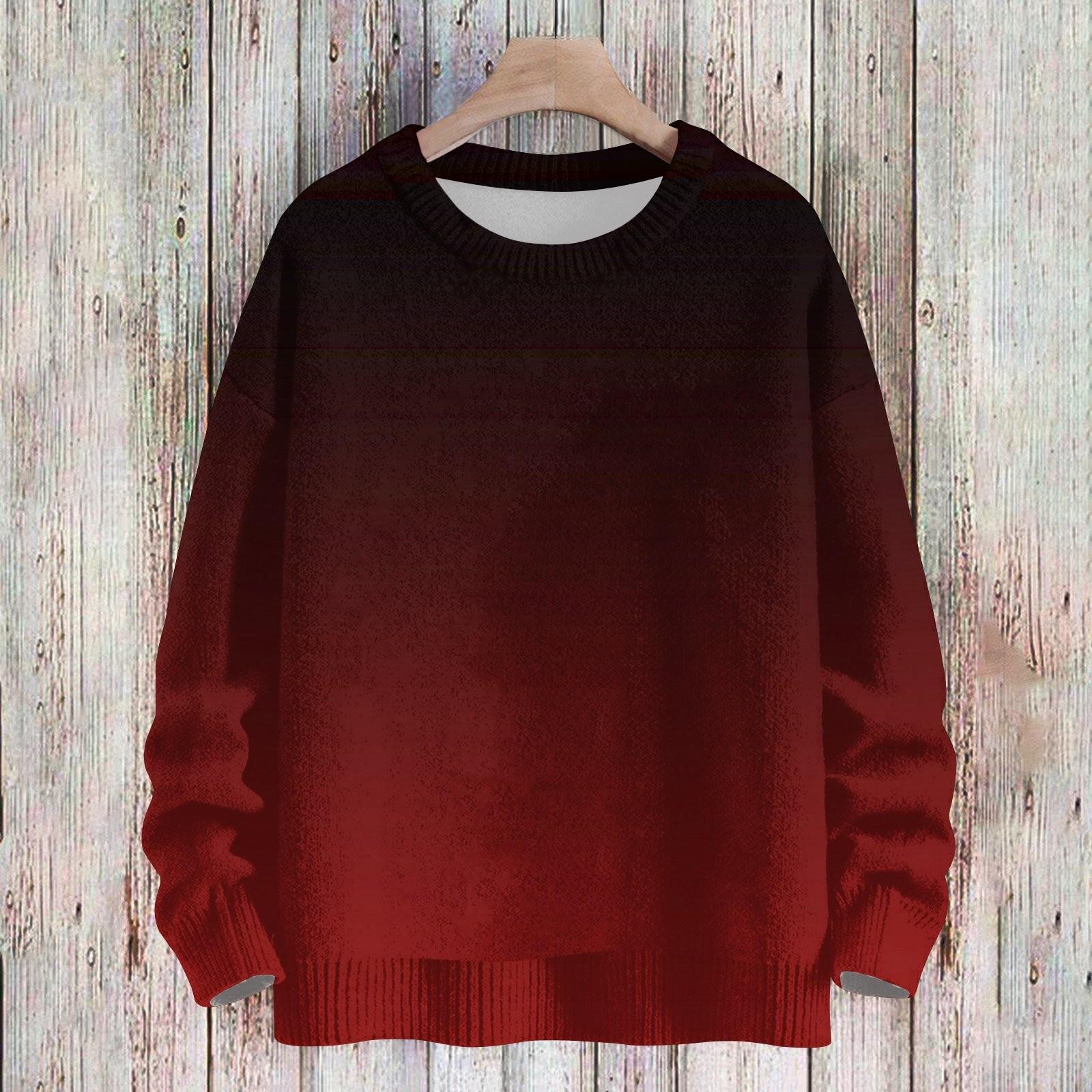 

Рождественские толстовки для детей, вязаные свитера для мальчиков и девочек, симпатичные рубашки, осенние свитера с круглым вырезом, топы 90 винный