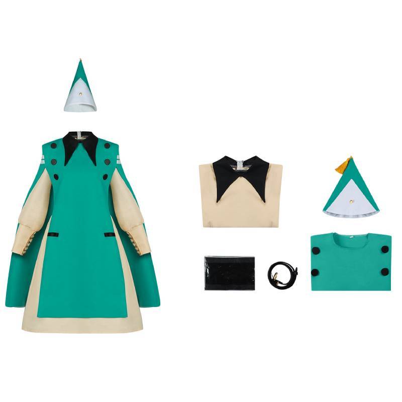 Костюм для косплея Witch Hat Atelier из шерсти с униформой для аниме-ролевых игр и сценических выступлений S зелёный