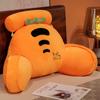 Cute Cartoon Car Headrest Back Cushion Soft Embroidered Plush Lumbar Support Back Pillow Car Seat Waist Protection Accessory Pad
