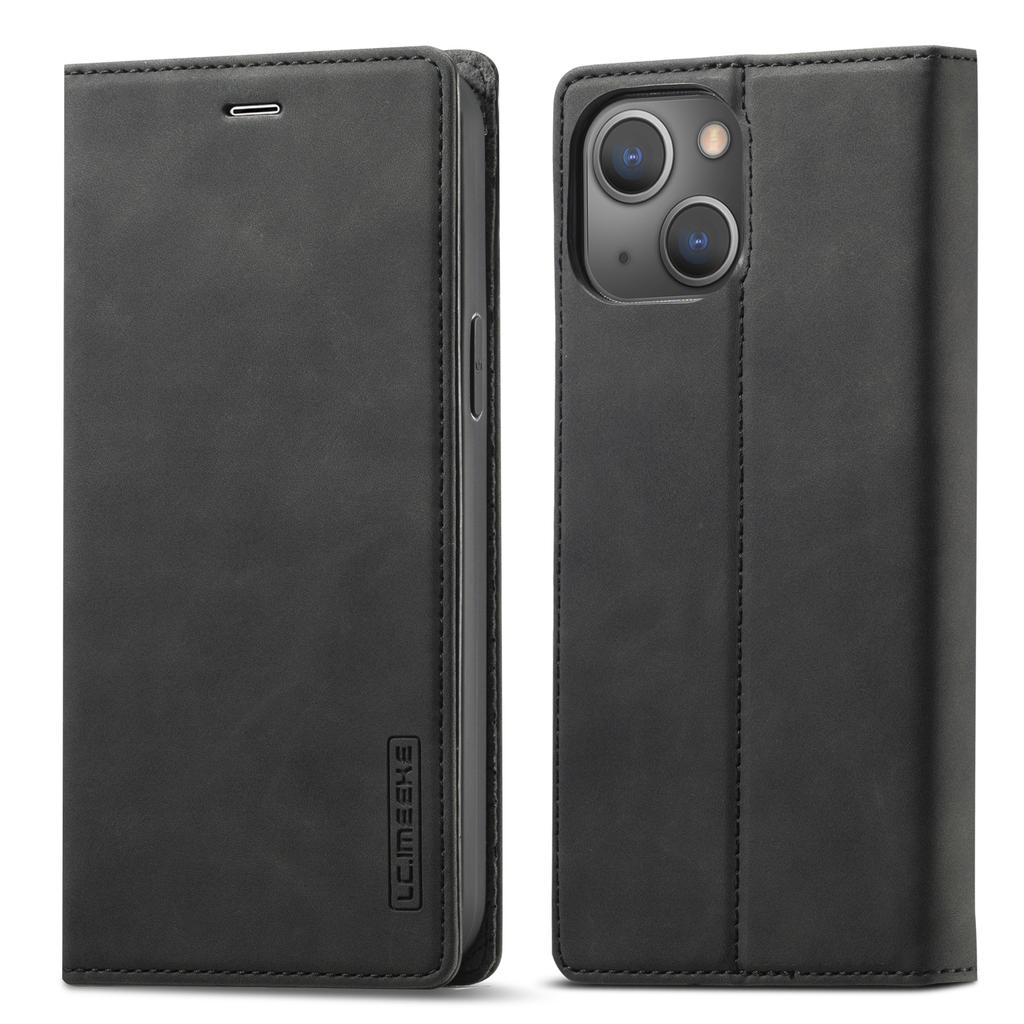 LC.IMEEKE Magnetic Phone Case for iPhone 15,Microfiber Leather Stand Wallet Cover