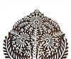 Handmade Wooden Textile Block Decorative Tree Pattern Fabric Apparel Art