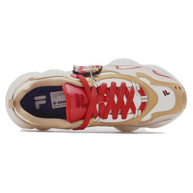 FILA Fusion CNY Collection Dragon Year Casual Comfortable Low-Top Lifestyle Shoes Women sneaker Yellow White T12W411617FSP