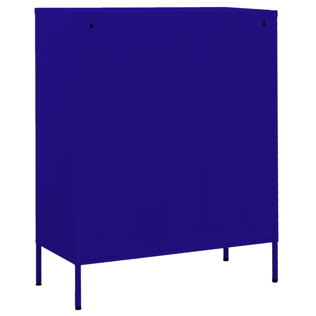 Storage Cabinet Navy Blue 80 x 35 x 101.5 cm Steel