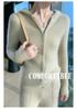 Women's Slim Fit Cashmere Wool Hooded Cardigan - 100% Pure Wool, Zippered, Autumn/Winter Knit Sweater Coat