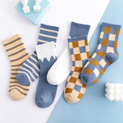5 Pairs Mid Tube Unisex Cotton Socks All Seasons Sports and Leisure Socks Couple Socks