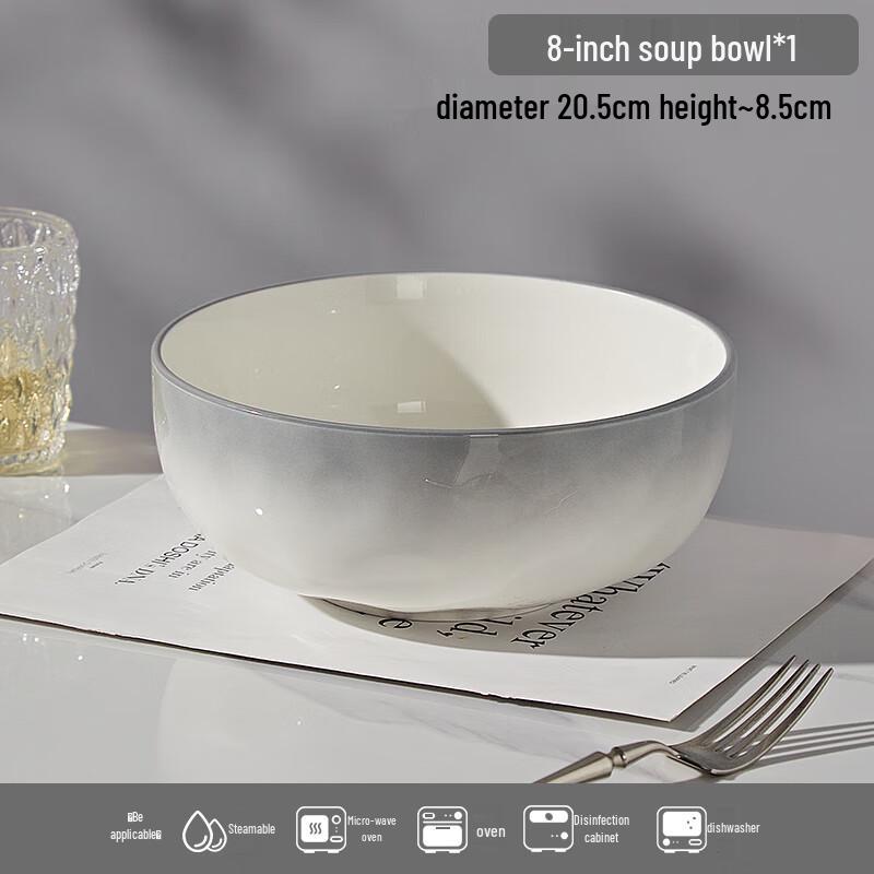 Hao Ya Jingdezhen Underglaze Ceramic Soup Bowl