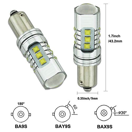 

Светодиодная лампа HSUN BA9S T4W 6000K Белый для транспортных средств 12V-24V со встроенным CANBUS обманкой, лампа габаритного света, лампа заднего хода, высокая яркость 16 чипов, комплект из