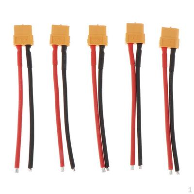 RC Pil DIY Aksesuarları için 60 Erkek Dişi Konnektör Kablosu