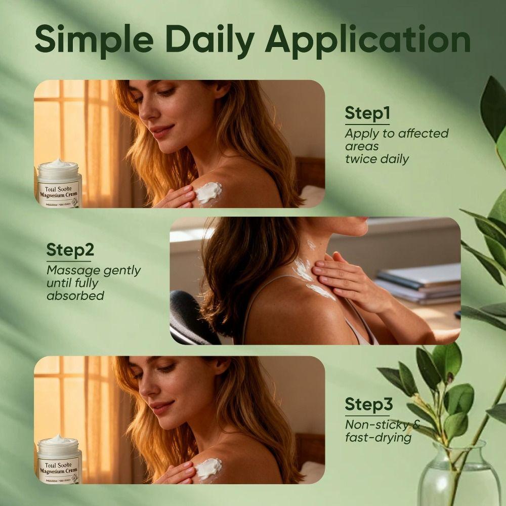 Fast Absorbing Total Relief Soothing Magnesium Cream Body Cream for Joint Feet Hands Legs