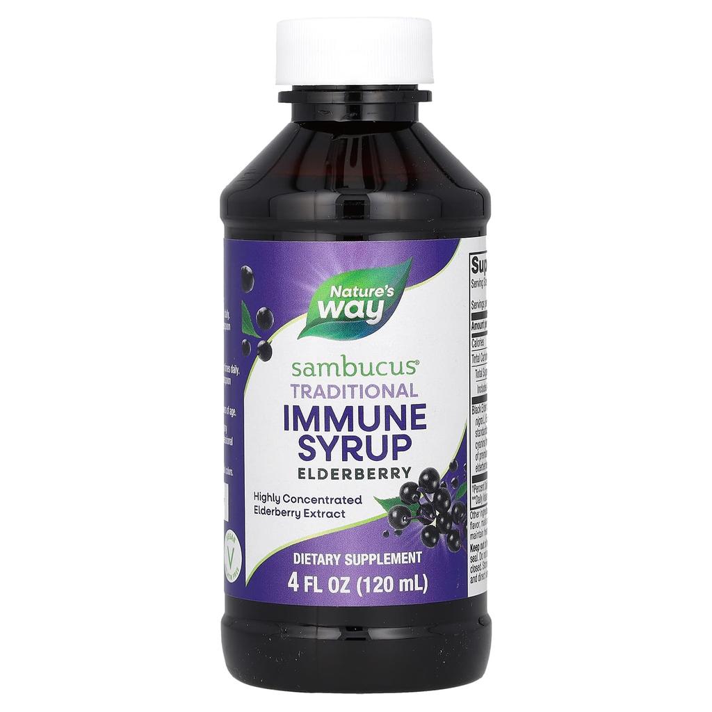 Nature's Way, Sambucus, Sciroppo Tradizionale per l'Immunità, Sambuco, 4 fl oz (120 ml)