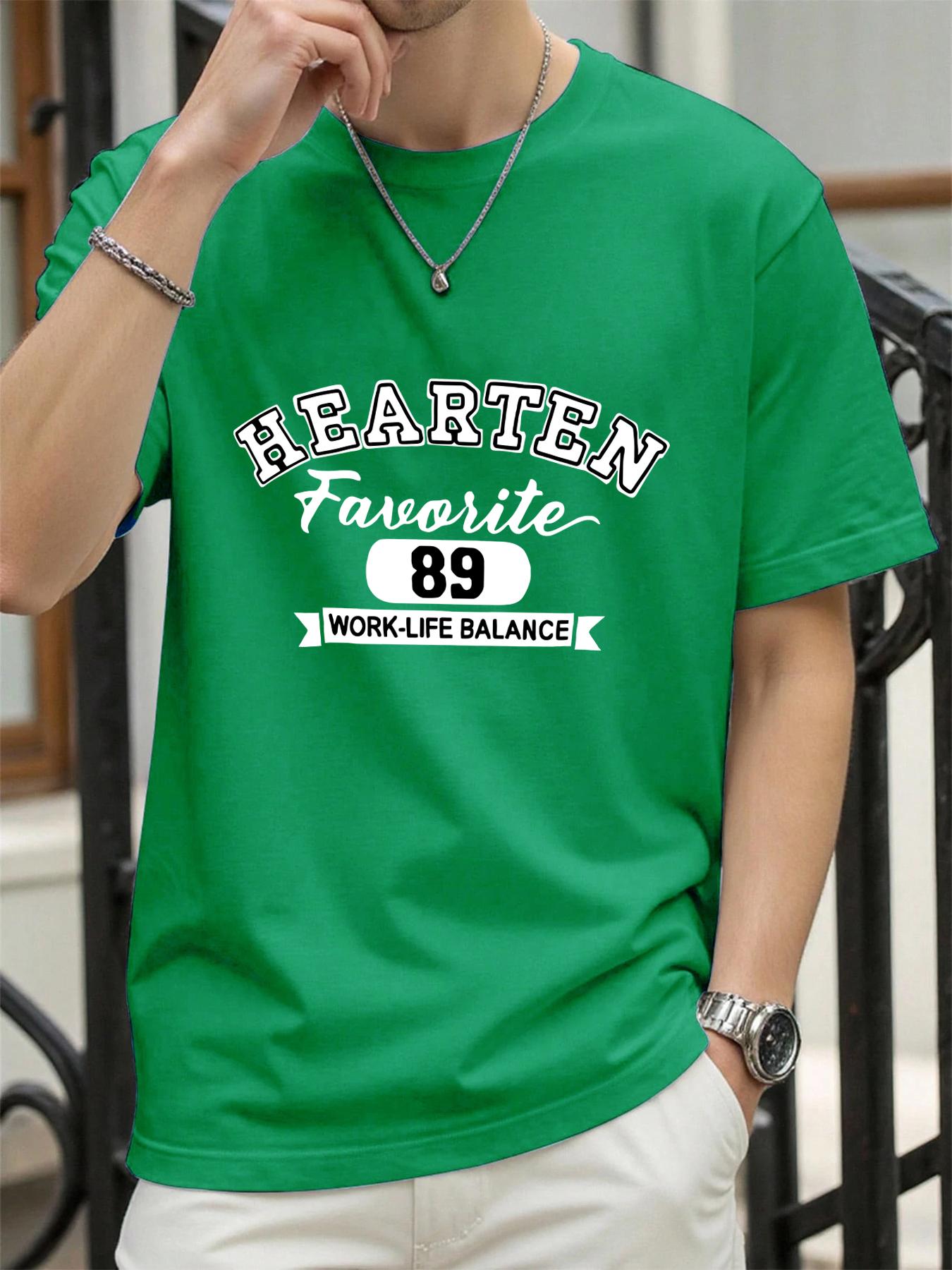 

Hearten Work Life Balance Printed T Shirts Men Cotton Summer TShirt Loose Casual Clothes Unisex AllMatch ONeck Short Sleeve 4XL