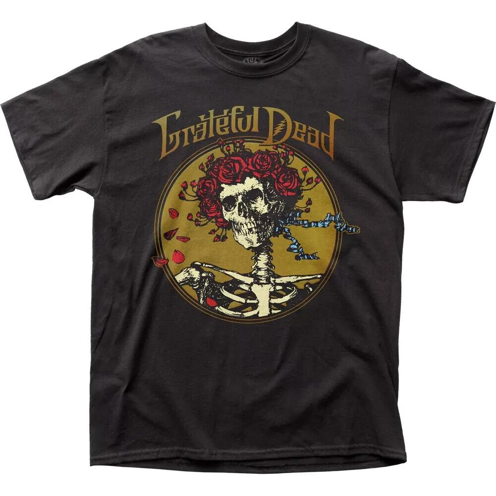 Grateful Dead Grateful Skull T Shirt Mens Licensed Rock N Roll Band Tee Black S