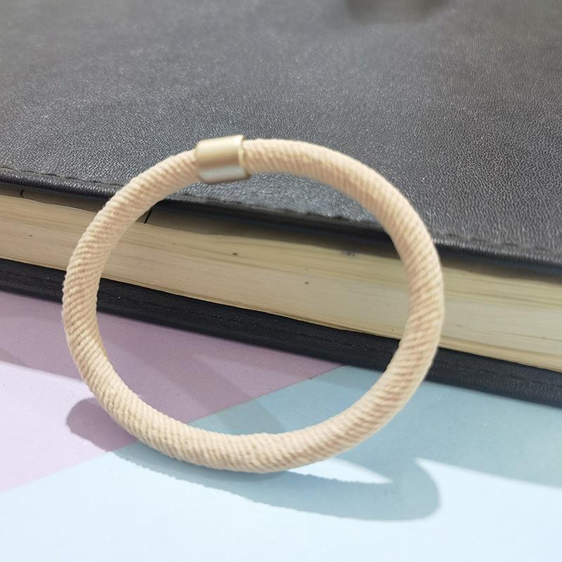 

Утолщенная кожаная лента с золотой пряжкой на резьбе, высокая эластичность и прочность, резинка для волос, резинка для хвостика, повязка на голову светло-коричневого