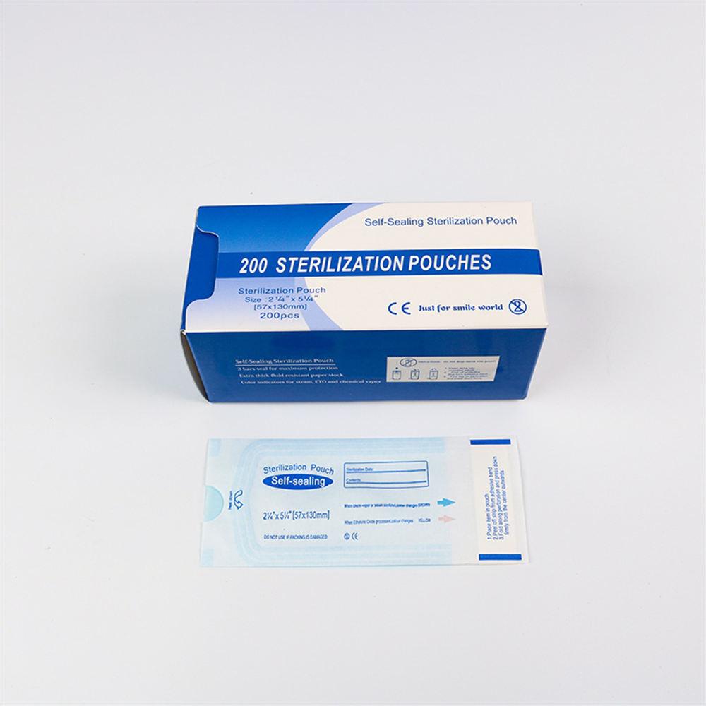 

200 шт. Одноразовый самозапечатывающийся стерилизационный пакет ЭТО Паровой автоклав Упаковочный мешок для хранения медицинских татуировочных стоматологических инструментов 57x130mm