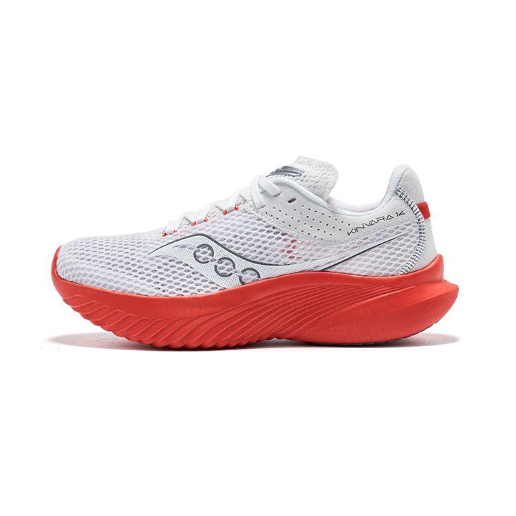 Saucony Kinvara 14 Comfortable Lightweight Low-Top Running Shoes Women sneaker White Red S10823-122