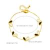 Gold Black White Heart Jewelry Set Necklace Bracelet Earrings for Women