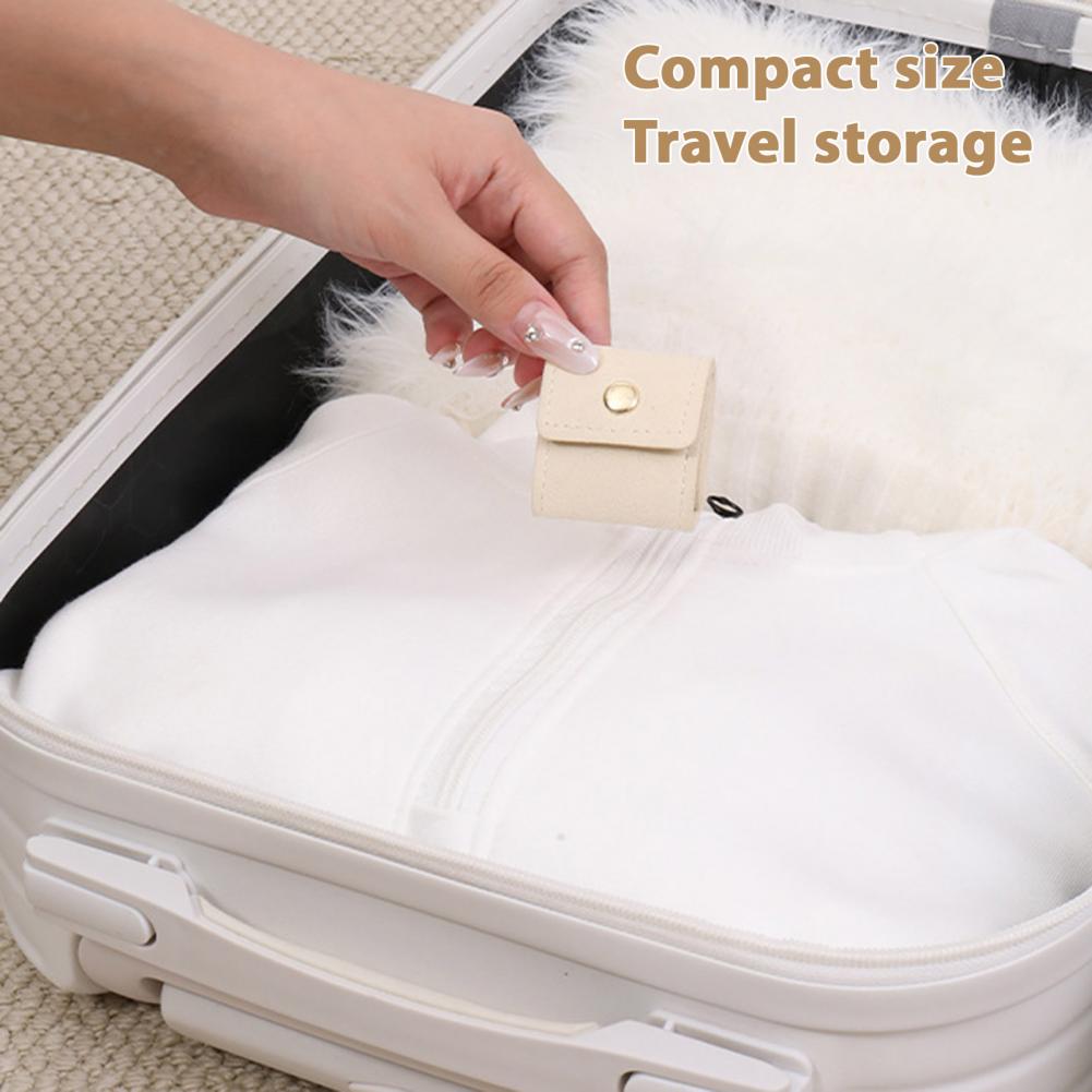 Soft Lining Jewelry Bag Mini Travel Jewelry Bag with Buckle Foldable Roll-up Jewelry Organizer Pouch for Rings Necklaces