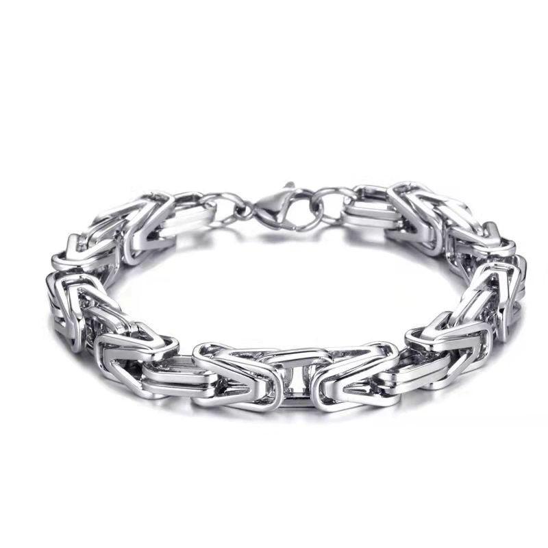 Vikings Mens Chunky Paperclip Chain Bracelets Waterproof Stainless Steel Link Wristband Birthday Gifts for Him