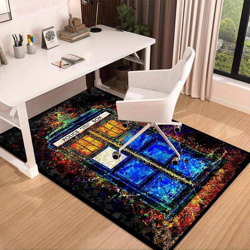 Tardis In Starry Night Carpet, Chair Rug,Rug for Office Bedroom Living Rooms, Doormat Decor Fan Gift Christmas Gift