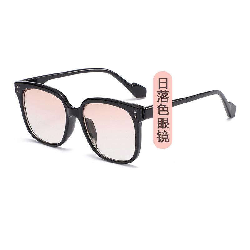Internet Celebrity Ruffian Handsome Black Frame Brown Sunglasses Driving Advanced Sense Sunset Frame Sunglasses With Degree Myopia Glasses