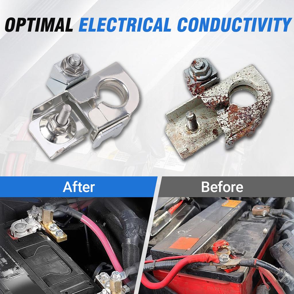 For Ford F150 Edge / Lincoln MKX MKZ New Car Positive and Negative Battery Terminal Cable Clamp Connectors Replace BT4Z-14450-BA