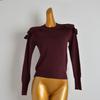 Fashion Style Thin Round Neck Fashion Ruffles Long Sleeves Bottoming Shirt Women's Clothing Silm Pullover Knitwear Easiest for Match Tops