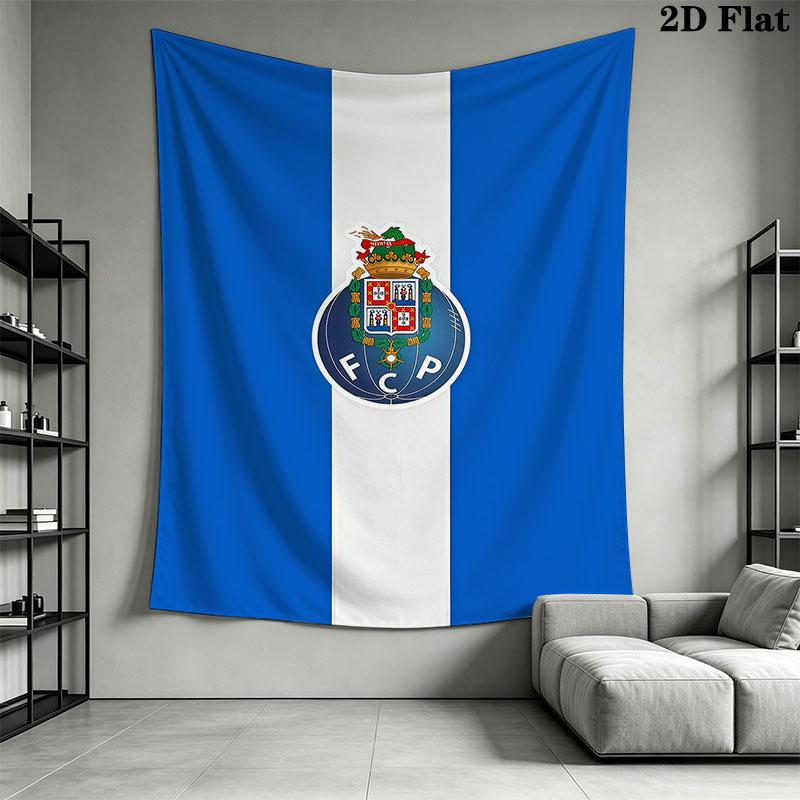 Porto logo Wall Hanging Printed Fabric Blanket Decorative Tapestries for Bedroom Living Room Home Decor