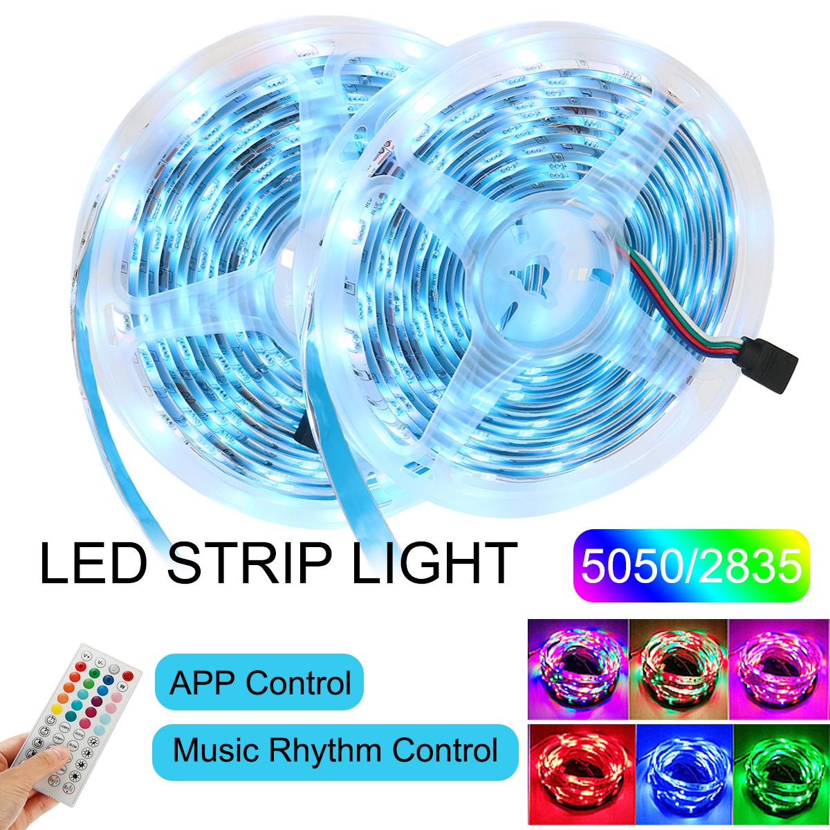 

32,8 фута 10 м 5050/2835 RGB светодиодные ленты, меняющие цвет, декоративные световые гирлянды, светодиоды, гибкий комплект ленточных светильников, светодиодные ленты