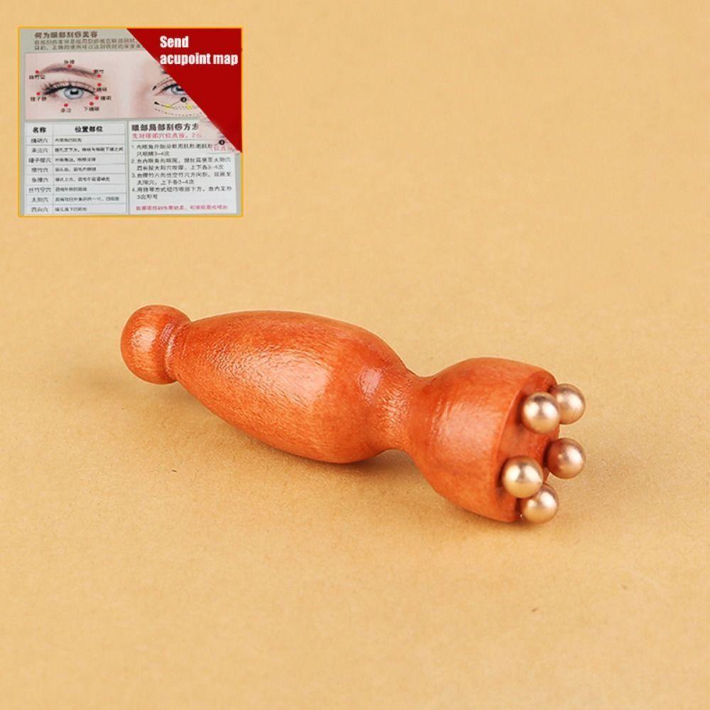 Lotus Pod Eye Massager Roller 5 Teeth Eye Scraping Tendon Stick  for Relieve Facial Fatigue