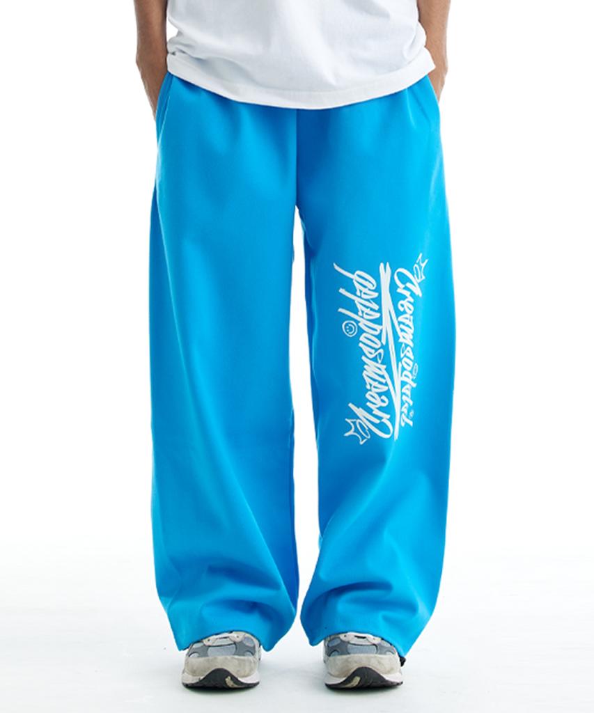 CREAM SODA LAB Crsdel Lettering Wide Elastic Pants