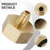 Part Bottle Adapter Accessories 1/4SAE G3/4 Brass Gold Car Conditioner Adapter For R134A Bottle Adapter Useful High Quality