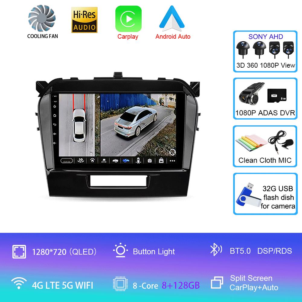 Android 14 Car Radio For Suzuki Vitara 4 2014 - 2018 Multimedia Video Player Navigation Stereo GPS No 2din 2 Din Dvd