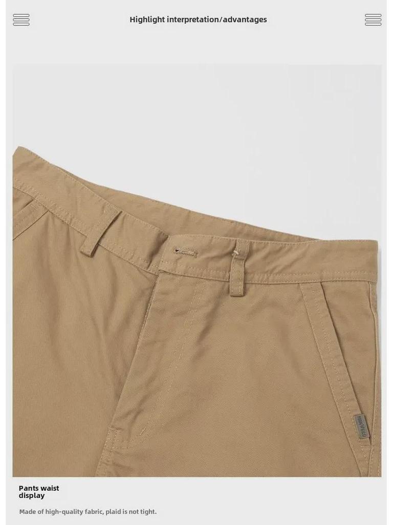 Men’s Pure Cotton Multi-Pocket Workwear Trousers - Spring/Autumn Style
