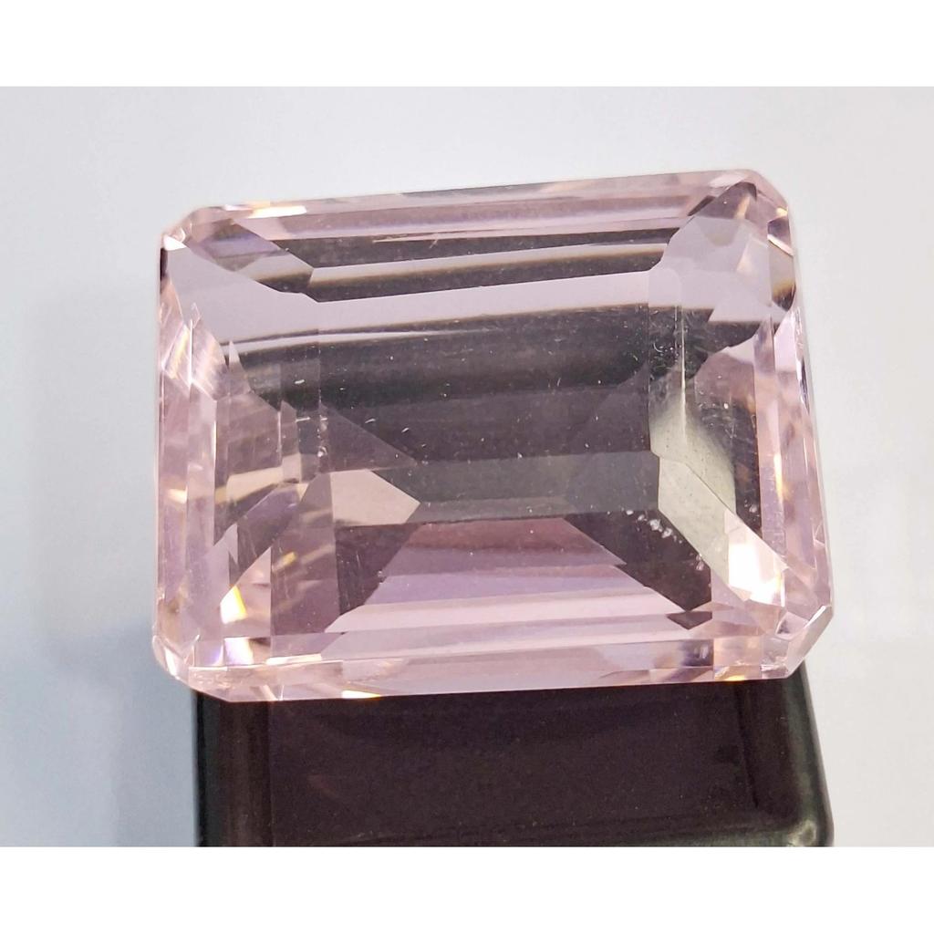 Emerald Cut Lab Created Light Pink Topaz 112-114 Ct Fabulous Loose Gemstone