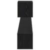 Wall Mounted TV Cabinet Set in Black Oak Effect Made of Wood Based Material
