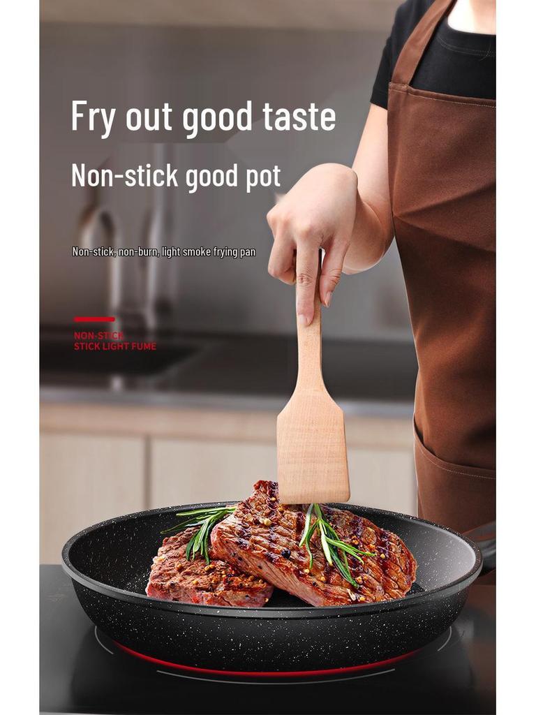 Nepřilnavá pánev z lékařského kamene na omelety, palačinky a steaky - Vhodná pro indukční a plynové sporáky