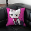 Boykisser Cute Cartoon Beautiful Cat Boykisser Cushion Cover Pillow Case Antidustmite Invisible zipper silky plush cushion
