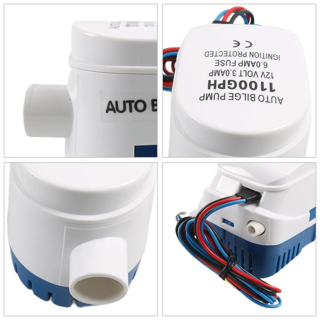 Pompă de santină compactă și durabilă 12V 11000gph Pompă submersibilă automată cu comutator plutitor încorporat Pompă de santină de mare capacitate