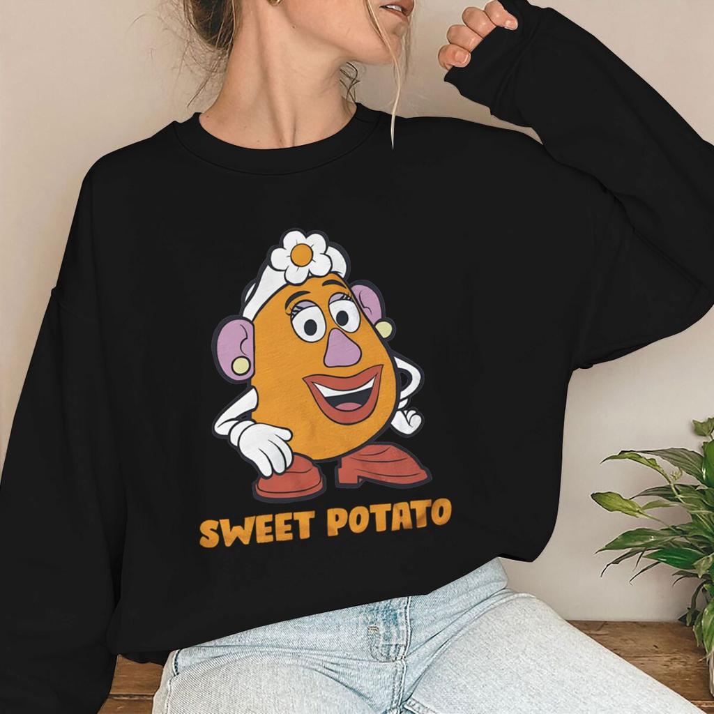 Cartoon Spud Muffin Sweet Potato Print Sweatshirt New Men Women Happy Valentine Gifts Long Sleeve Fashion Couple Pullover