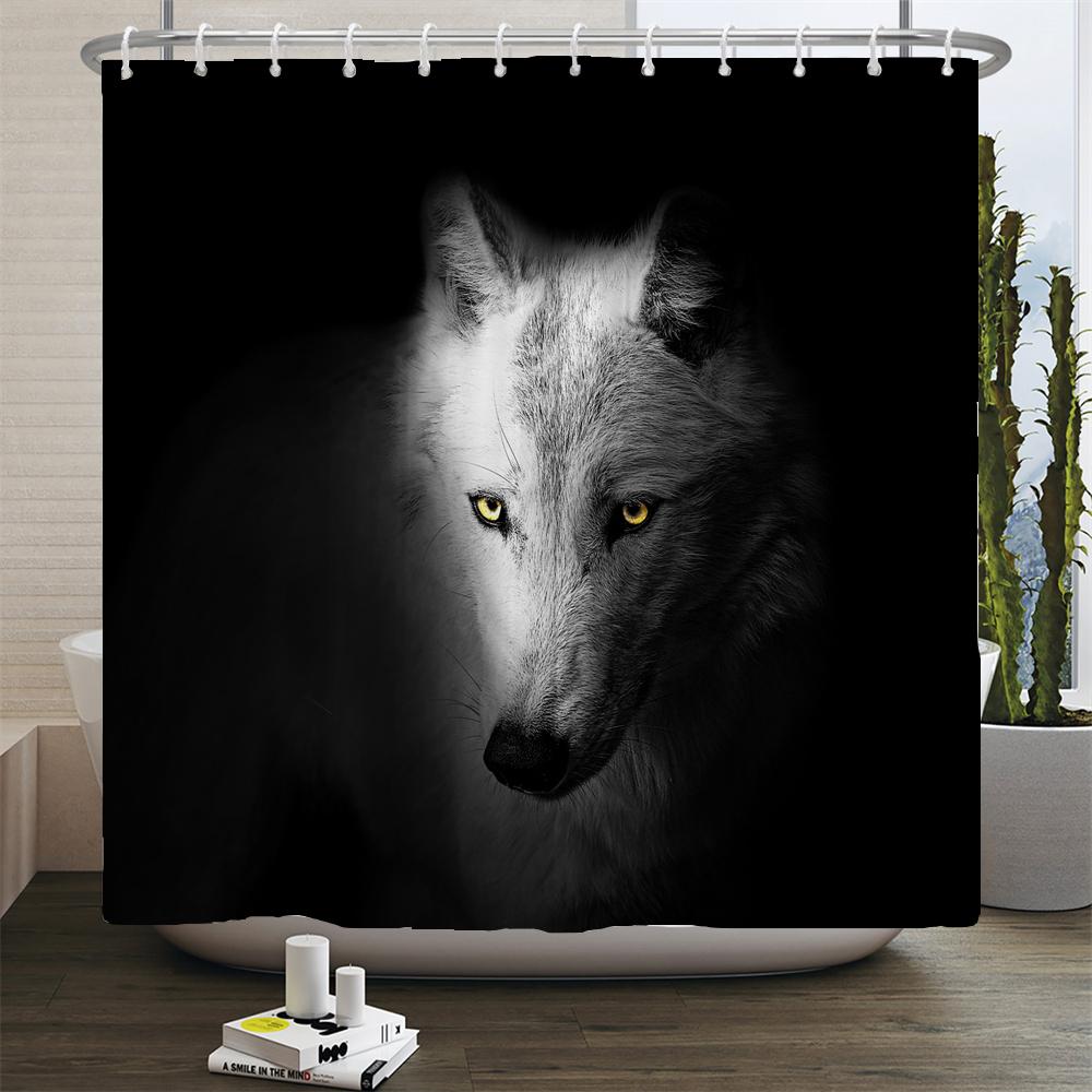 Rolig Duschdraperi 3d Badrumsdraperier Apa Orangutang Djurtryck Vattentät Polyester för badrumsdekor stor 180x200cm