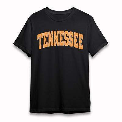 Damen Übergröße Atmungsaktives Klassisches T-Shirt Tennessee Kariertes Buchstaben-Tee