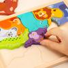 Heißes Neues 3D Puzzle Holzspielzeug Baby Lernen Pädagogisches Handgreifbrett Cartoon Tier Obst und Gemüse Puzzle Spielzeug Geschenke