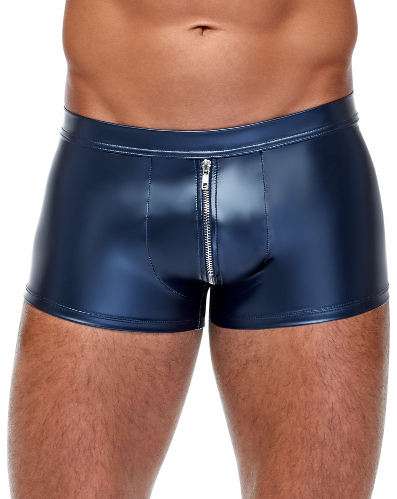 Andio Metallic Blue Zip Boxer Shorts - NEK - Sexy Boxer Shorts