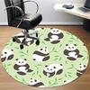 1pc Panda Bamboo Office Round Area Rug, Indoor Mat Suitable For Office, Under Office Chairs Bedroom Living Room Home Decor, Room Deco