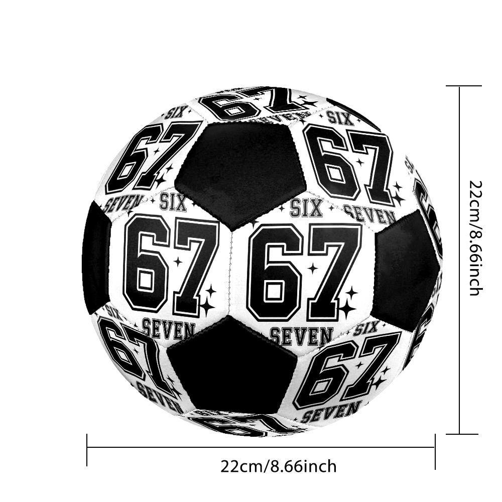 Six and Seventeen Indoor Soccer Ball Colorful Machine Stitched PVC Size 5 Team Training Competition Ready Durable High-Bounce Cool Sports Gift