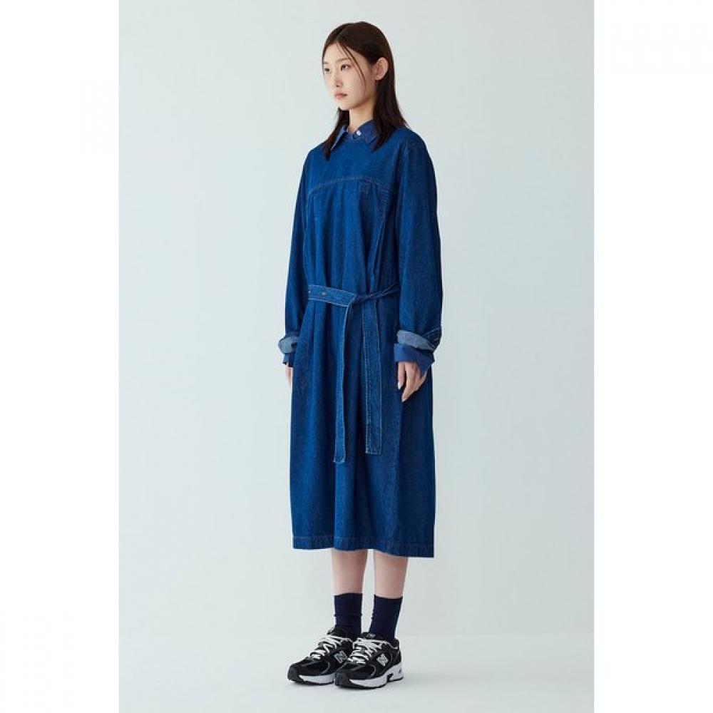 STUDIO TOMBOY Waist Strap Denim Tunic Dress 9105341107ar 