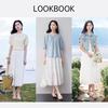 Hanging lace edge A-line skirt