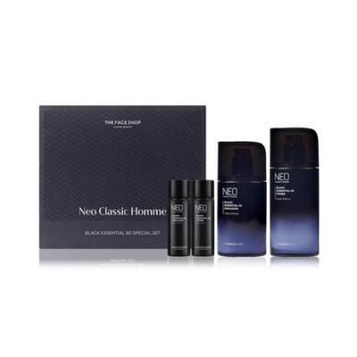 Neo Classic Homme Noir Essentiel Set Spécial 80 — Lotion Tonique 130 ml + 30 ml / Émulsion 110 ml + 30 ml