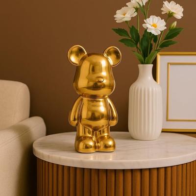 Sophisticated Bearbrick Collectible | A Fusion of Modern Art & Luxury | Perfect for Trendy Interiors – Pack of 1, Golden