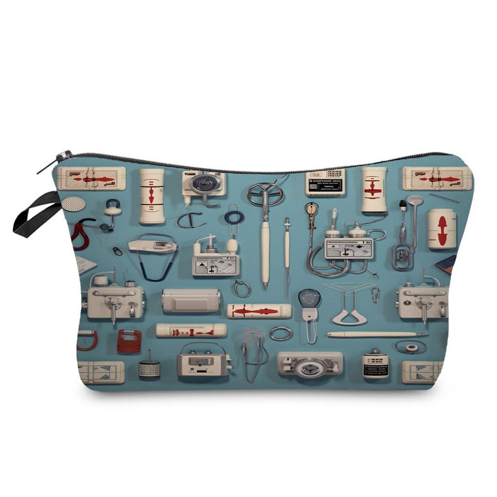 Women Medical Series Print Cosmetic Bag Toiletries Organize Travel Storage Case 6409